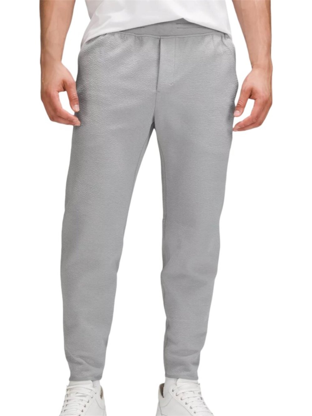 S/M Mens Lululemon Textured Spacer Classic Tapered Pant light Gray